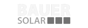 Logo von Bauer Solar in Graustufen – Partner im PV-Bereich von ETECH Schmid u. Pachler Elektrotechnik
