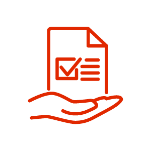 Hand hält ein Zertifikat-Dokument mit Häkchen – Symbol für zertifizierte Elektrotechnik-Leistungen von ETECH