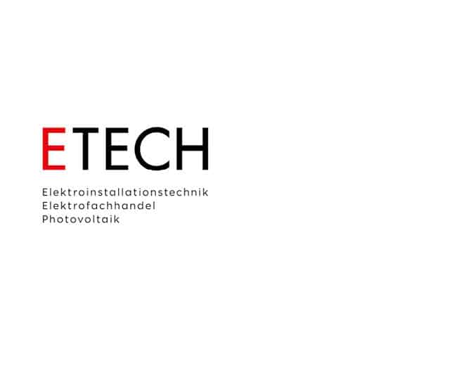 ETECH Logo – Elektroinstallationstechnik, Elektrofachhandel und Photovoltaik von ETECH Schmid u. Pachler Elektrotechnik
