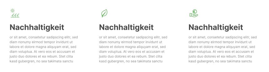 Content – Textblock mit Icon 3er Grid – ETECH